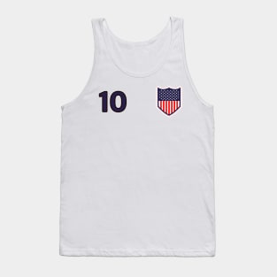 USA Football Supporters Heritage Home Crest Number 10 Tank Top